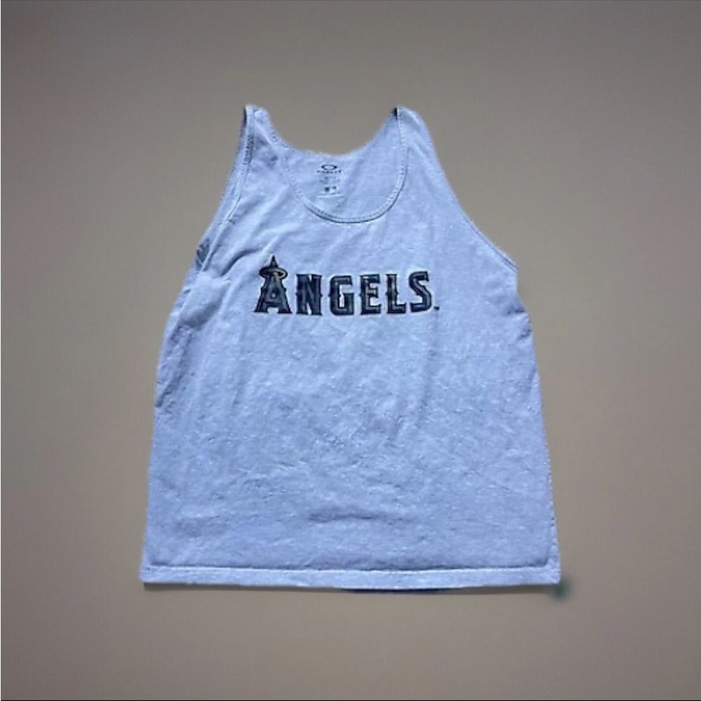 Anaheim Angels Oakley Tank Top XL Gray Mens